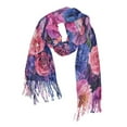 thumbnail image 1 of FORMRS Womens Scarf Winter Soft Long Big Warm Shawls Wrap Tassel Scarves, Vibrant Art Flowers, 1 of 9