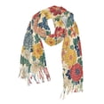 thumbnail image 1 of FORMRS Womens Scarf Winter Soft Long Big Warm Shawls Wrap Tassel Scarves, Vibrant Flowers Pattern, 1 of 9