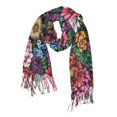 thumbnail image 1 of FORMRS Womens Scarf Winter Soft Long Big Warm Shawls Wrap Tassel Scarves, Vibrant Flowers Pattern, 1 of 9