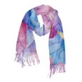thumbnail image 1 of FORMRS Womens Scarf Winter Soft Long Big Warm Shawls Wrap Tassel Scarves, Watercolor Blue Marble Pattern, 1 of 9
