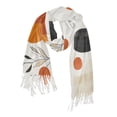 thumbnail image 1 of FORMRS Womens Scarf Winter Soft Long Big Warm Shawls Wrap Tassel Scarves, White Abstract Shapes, 1 of 9