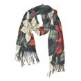 thumbnail image 1 of FORMRS Womens Scarf Winter Soft Long Big Warm Shawls Wrap Tassel Scarves, White Christmas Leaves, 1 of 9