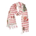 thumbnail image 1 of FORMRS Womens Scarf Winter Soft Long Big Warm Shawls Wrap Tassel Scarves, White Gingerbread Houses, 1 of 9