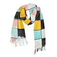 thumbnail image 1 of FORMRS Womens Scarf Winter Soft Long Big Warm Shawls Wrap Tassel Scarves, Yellow Checkered Pattern, 1 of 9