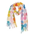 thumbnail image 1 of FORMRS Womens Scarf Winter Soft Long Big Warm Shawls Wrap Tassel Scarves, Yellow Circles, 1 of 9