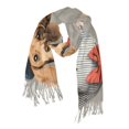 thumbnail image 1 of FORMRS Womens Scarf Winter Soft Long Big Warm Shawls Wrap Tassel Scarves, Yellow Dog Artist, 1 of 9