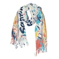 thumbnail image 1 of FORMRS Womens Scarf Winter Soft Long Big Warm Shawls Wrap Tassel Scarves, Yellow Sardines Pattern, 1 of 9