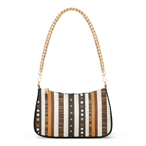 FORMRS Womens Shoulder Bag with Chain Strap Clutch Purse Cute Tote Handbag, Abstract Dots
