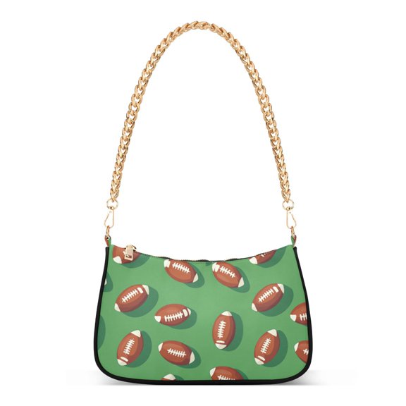 FORMRS Womens Shoulder Bag with Chain Strap Clutch Purse Cute Tote Handbag, American Footballs