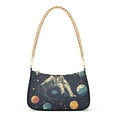 thumbnail image 1 of FORMRS Womens Shoulder Bag with Chain Strap Clutch Purse Cute Tote Handbag, Astronaut Space, 1 of 7
