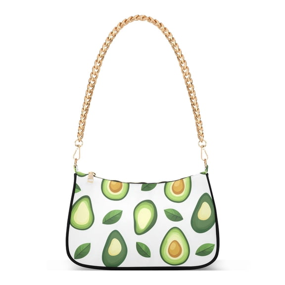FORMRS Womens Shoulder Bag with Chain Strap Clutch Purse Cute Tote Handbag, Avocado