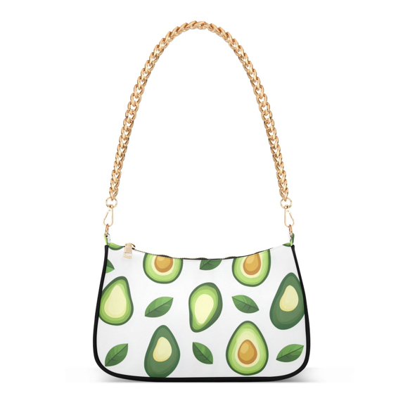 FORMRS Womens Shoulder Bag with Chain Strap Clutch Purse Cute Tote Handbag, Avocado