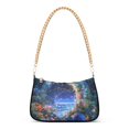thumbnail image 1 of FORMRS Womens Shoulder Bag with Chain Strap Clutch Purse Cute Tote Handbag, Beautiful Floral Moon, 1 of 7