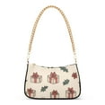 thumbnail image 1 of FORMRS Womens Shoulder Bag with Chain Strap Clutch Purse Cute Tote Handbag, Beige Christmas Gift Pattern, 1 of 7