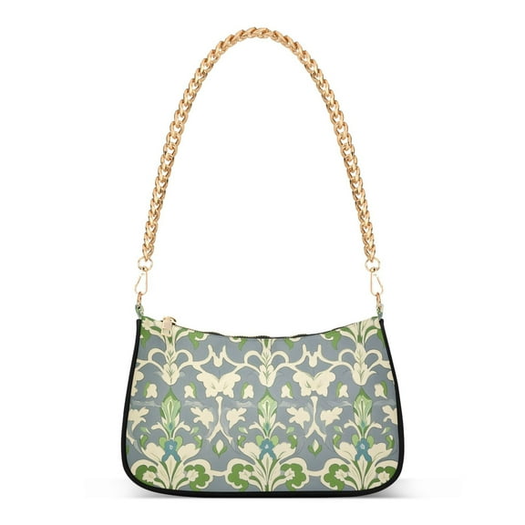 FORMRS Womens Shoulder Bag with Chain Strap Clutch Purse Cute Tote Handbag, Beige Floral