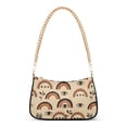 thumbnail image 1 of FORMRS Womens Shoulder Bag with Chain Strap Clutch Purse Cute Tote Handbag, Beige Rainbow Pattern, 1 of 7