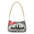 thumbnail image 1 of FORMRS Womens Shoulder Bag with Chain Strap Clutch Purse Cute Tote Handbag, Black Illusionary Boat, 1 of 7