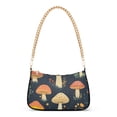 thumbnail image 1 of FORMRS Womens Shoulder Bag with Chain Strap Clutch Purse Cute Tote Handbag, Black Mushroom Pattern, 1 of 7