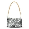 thumbnail image 1 of FORMRS Womens Shoulder Bag with Chain Strap Clutch Purse Cute Tote Handbag, Black Roses, 1 of 7