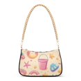 thumbnail image 1 of FORMRS Womens Shoulder Bag with Chain Strap Clutch Purse Cute Tote Handbag, Blue Beach Toys Pattern, 1 of 7