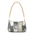 thumbnail image 1 of FORMRS Womens Shoulder Bag with Chain Strap Clutch Purse Cute Tote Handbag, Blue Cute Cats, 1 of 7