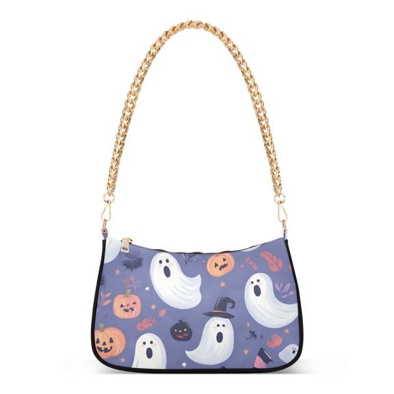 FORMRS Womens Shoulder Bag with Chain Strap Clutch Purse Cute Tote Handbag, Blue Cute Halloween