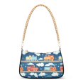 thumbnail image 1 of FORMRS Womens Shoulder Bag with Chain Strap Clutch Purse Cute Tote Handbag, Blue Cute Train Pattern, 1 of 7