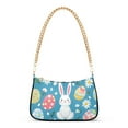 thumbnail image 1 of FORMRS Womens Shoulder Bag with Chain Strap Clutch Purse Cute Tote Handbag, Blue Easter Bunny, 1 of 7