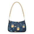 thumbnail image 1 of FORMRS Womens Shoulder Bag with Chain Strap Clutch Purse Cute Tote Handbag, Blue Fireflies Pattern, 1 of 7