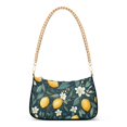 thumbnail image 1 of FORMRS Womens Shoulder Bag with Chain Strap Clutch Purse Cute Tote Handbag, Blue Floral Lemons, 1 of 7