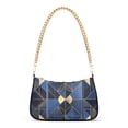 thumbnail image 1 of FORMRS Womens Shoulder Bag with Chain Strap Clutch Purse Cute Tote Handbag, Blue Geometric Pattern, 1 of 7