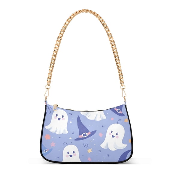 FORMRS Womens Shoulder Bag with Chain Strap Clutch Purse Cute Tote Handbag, Blue Halloween