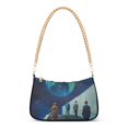 thumbnail image 1 of FORMRS Womens Shoulder Bag with Chain Strap Clutch Purse Cute Tote Handbag, Blue Planet, 1 of 7