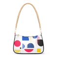 thumbnail image 1 of FORMRS Womens Shoulder Bag with Chain Strap Clutch Purse Cute Tote Handbag, Blue Retro Shapes, 1 of 7