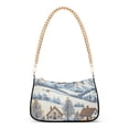 thumbnail image 1 of FORMRS Womens Shoulder Bag with Chain Strap Clutch Purse Cute Tote Handbag, Blue Snowy Mountain, 1 of 7