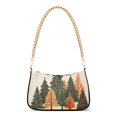thumbnail image 1 of FORMRS Womens Shoulder Bag with Chain Strap Clutch Purse Cute Tote Handbag, Brown Christmas Trees, 1 of 7