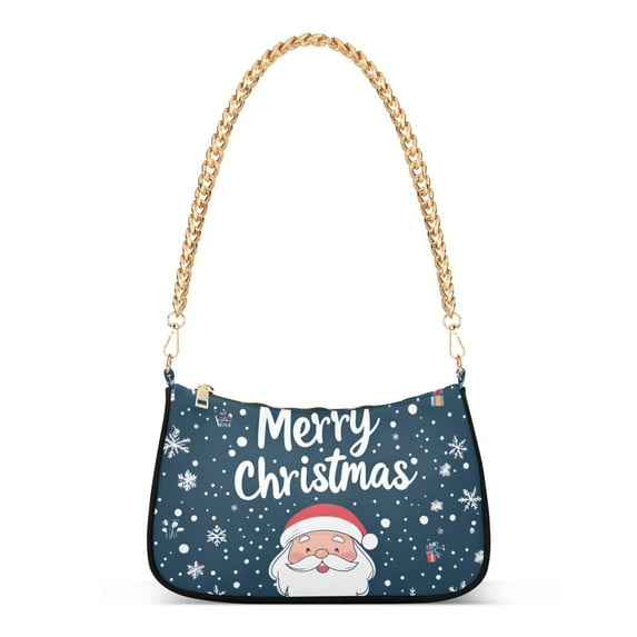 FORMRS Womens Shoulder Bag with Chain Strap Clutch Purse Cute Tote Handbag, Christmas Santa