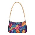 thumbnail image 1 of FORMRS Womens Shoulder Bag with Chain Strap Clutch Purse Cute Tote Handbag, Colorful Art Leaves Pattern, 1 of 7