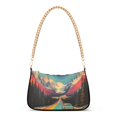 thumbnail image 1 of FORMRS Womens Shoulder Bag with Chain Strap Clutch Purse Cute Tote Handbag, Colorful Road, 1 of 7