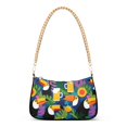 thumbnail image 1 of FORMRS Womens Shoulder Bag with Chain Strap Clutch Purse Cute Tote Handbag, Colorful Toucans Pattern, 1 of 7