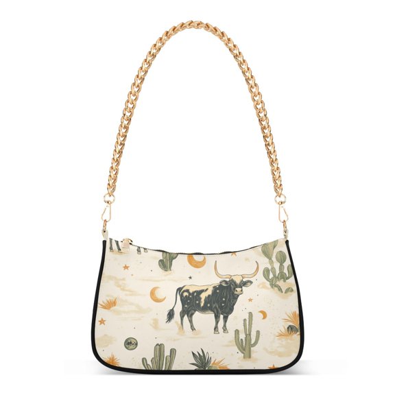 FORMRS Womens Shoulder Bag with Chain Strap Clutch Purse Cute Tote Handbag, Cowboy Pattern