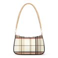 thumbnail image 1 of FORMRS Womens Shoulder Bag with Chain Strap Clutch Purse Cute Tote Handbag, Cream Plaid, 1 of 7