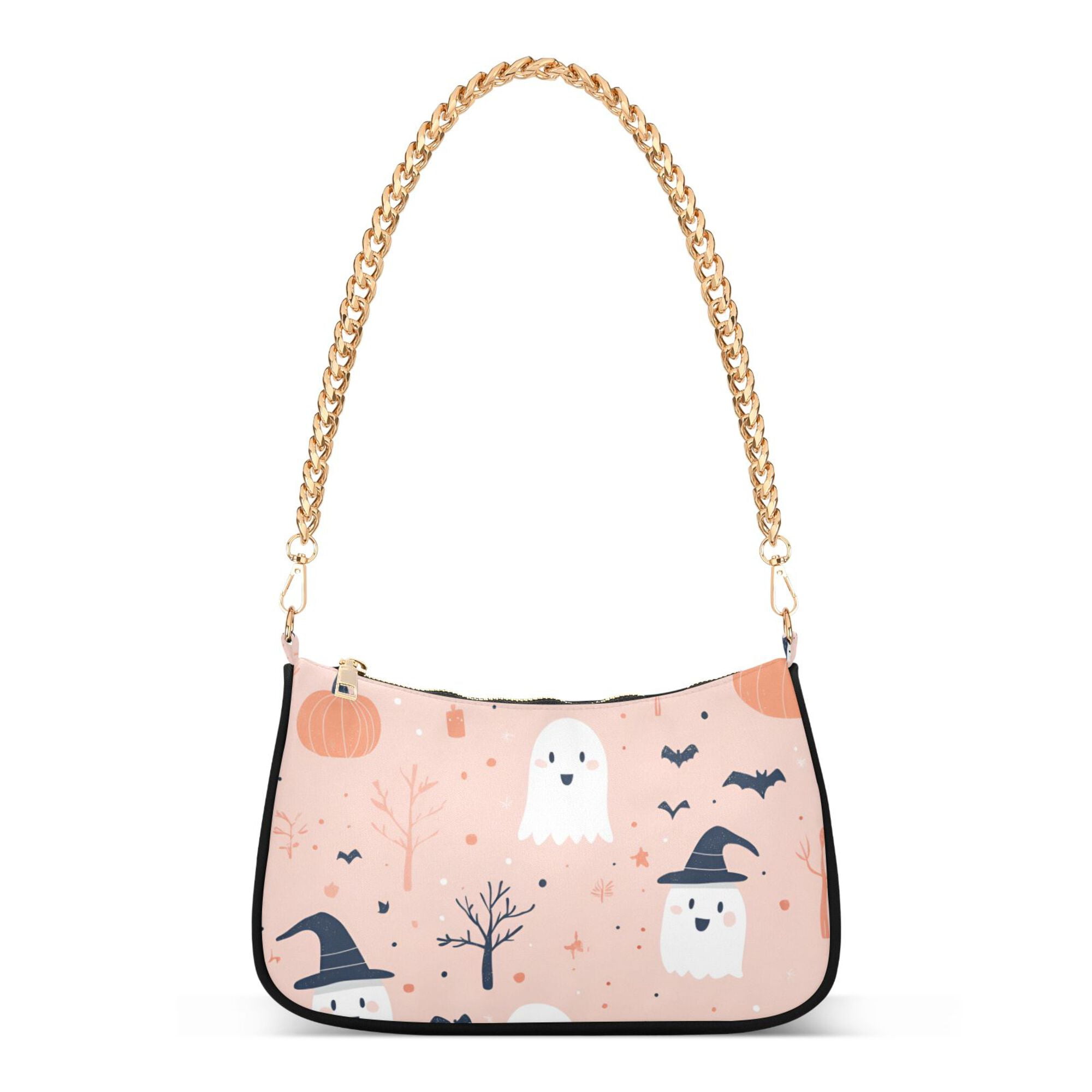 FORMRS Womens Shoulder Bag with Chain Strap Clutch Purse Cute Tote Handbag, Cute Cartoon Halloween