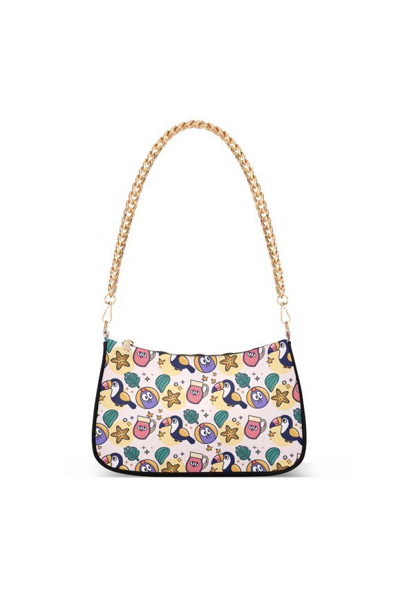 Womens Shoulder Bag with Chain Strap Clutch Purse Cute Tote Handbag, Cute Cartoon Pattern