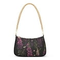 thumbnail image 1 of FORMRS Womens Shoulder Bag with Chain Strap Clutch Purse Cute Tote Handbag, Dark Purple Floral Pattern, 1 of 7