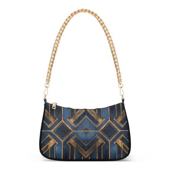 FORMRS Womens Shoulder Bag with Chain Strap Clutch Purse Cute Tote Handbag, Elegant Geometric Pattern