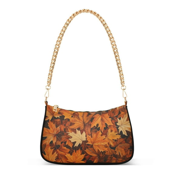 FORMRS Womens Shoulder Bag with Chain Strap Clutch Purse Cute Tote Handbag, Fall Pattern