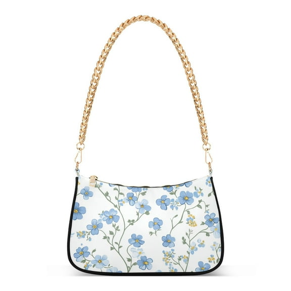 FORMRS Womens Shoulder Bag with Chain Strap Clutch Purse Cute Tote Handbag, Forget Me Not