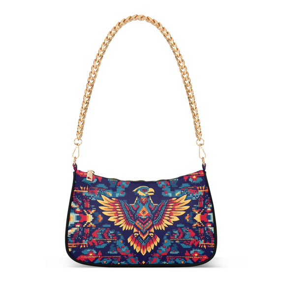 FORMRS Womens Shoulder Bag with Chain Strap Clutch Purse Cute Tote Handbag, Geometric Eagle