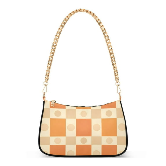 FORMRS Womens Shoulder Bag with Chain Strap Clutch Purse Cute Tote Handbag, Geometric Pattern
